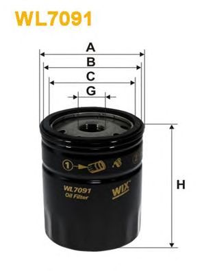 WIX FILTERS wl7091 -  Фильтр масляный двигателя